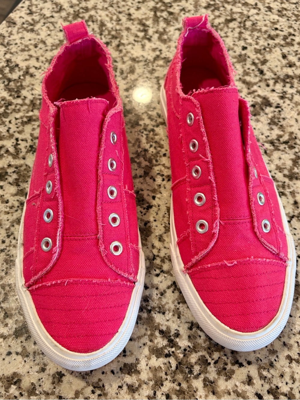 Corky’s Pink Slip-On Canvas Shoes